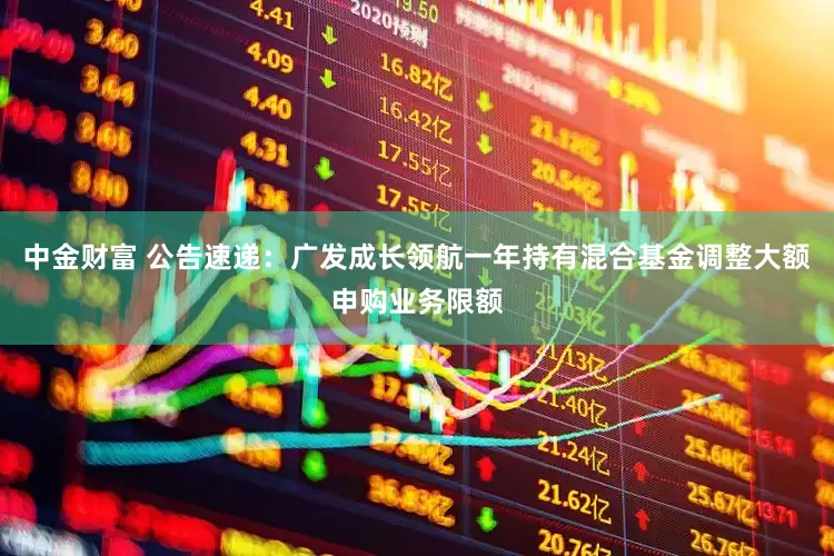 中金财富 公告速递：广发成长领航一年持有混合基金调整大额申购业务限额