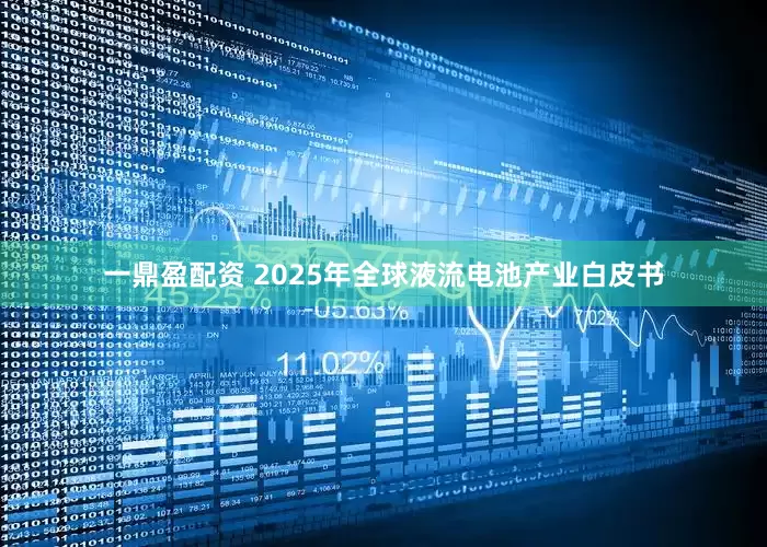 一鼎盈配资 2025年全球液流电池产业白皮书